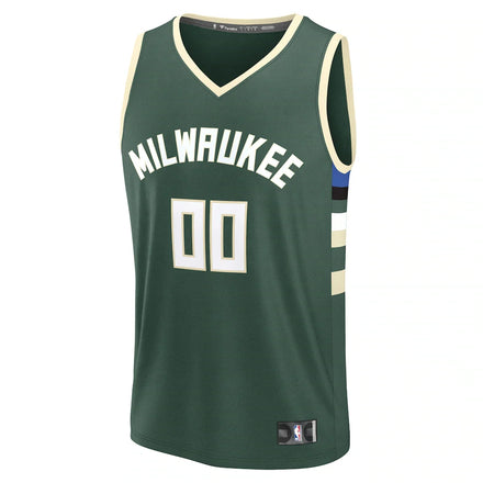 Milwaukee Bucks Fanatics Fast Break Custom Jersey - Icon Edition - Green