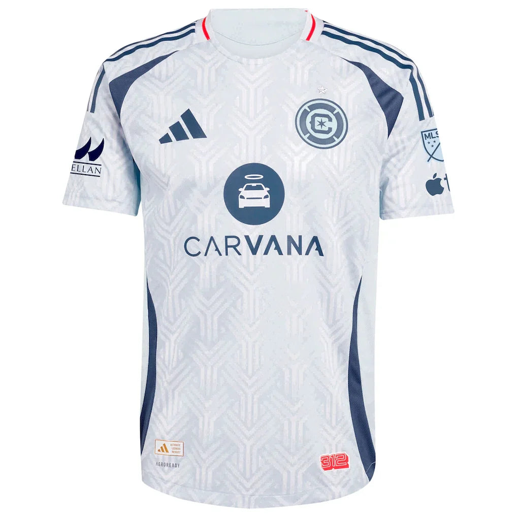 Joel Waterman Chicago Fire adidas 2025 The Municipal Kit On-Field Authentic Jersey - Light Blue