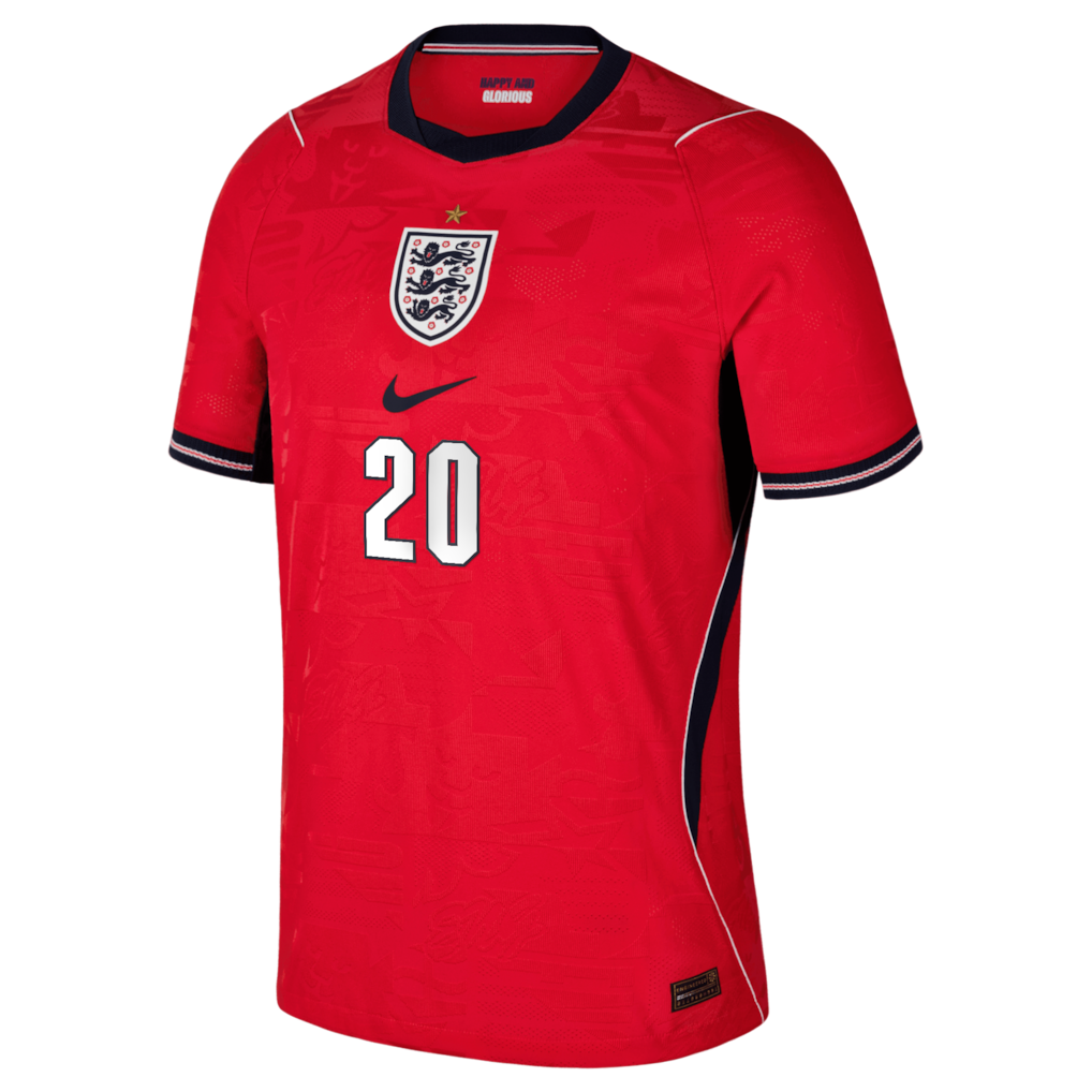 Cole Palmer England National Team Nike 2026 Away Match Authentic Jersey - Red
