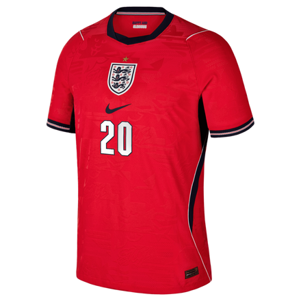 Cole Palmer England National Team Nike 2026 Away Match Authentic Jersey - Red