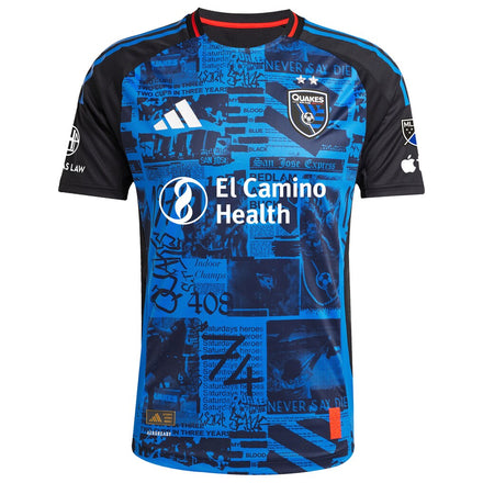 Cristian Arango San Jose Earthquakes adidas 2025 Headliner Authentic Player Jersey - Black
