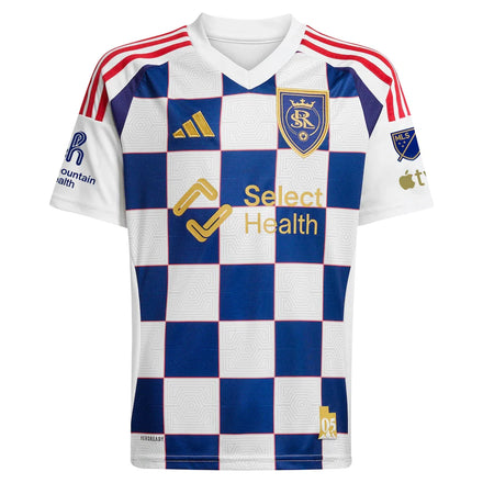 Diego Luna Real Salt Lake adidas 2025 Grid City On-Field Authentic Jersey - White