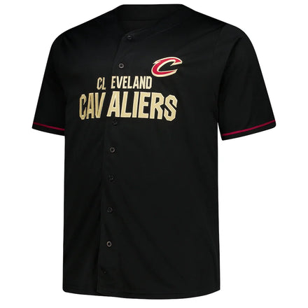 Cleveland Cavaliers Fanatics Big & Tall Pop Full-Button Jersey - Black