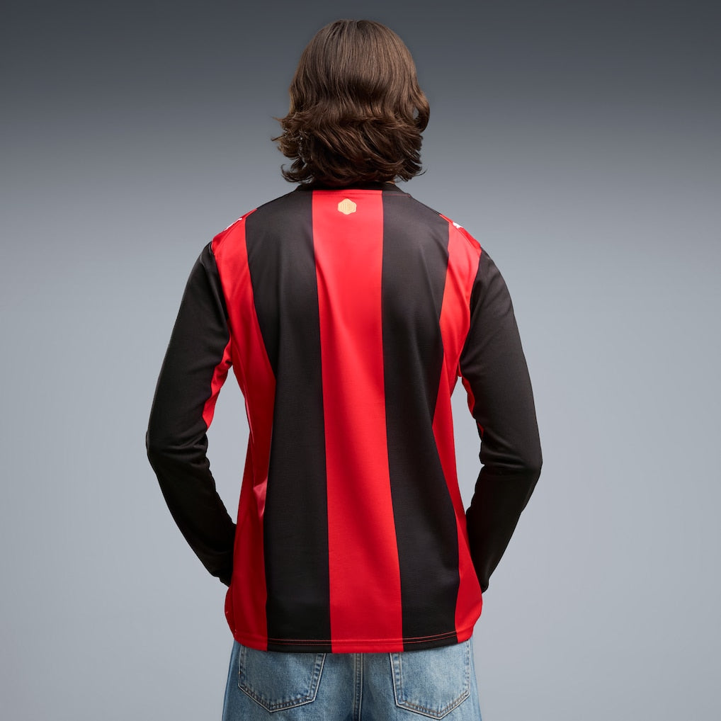 AC Milan Puma 2026/27 Home Replica Long Sleeve Jersey - Black/Red