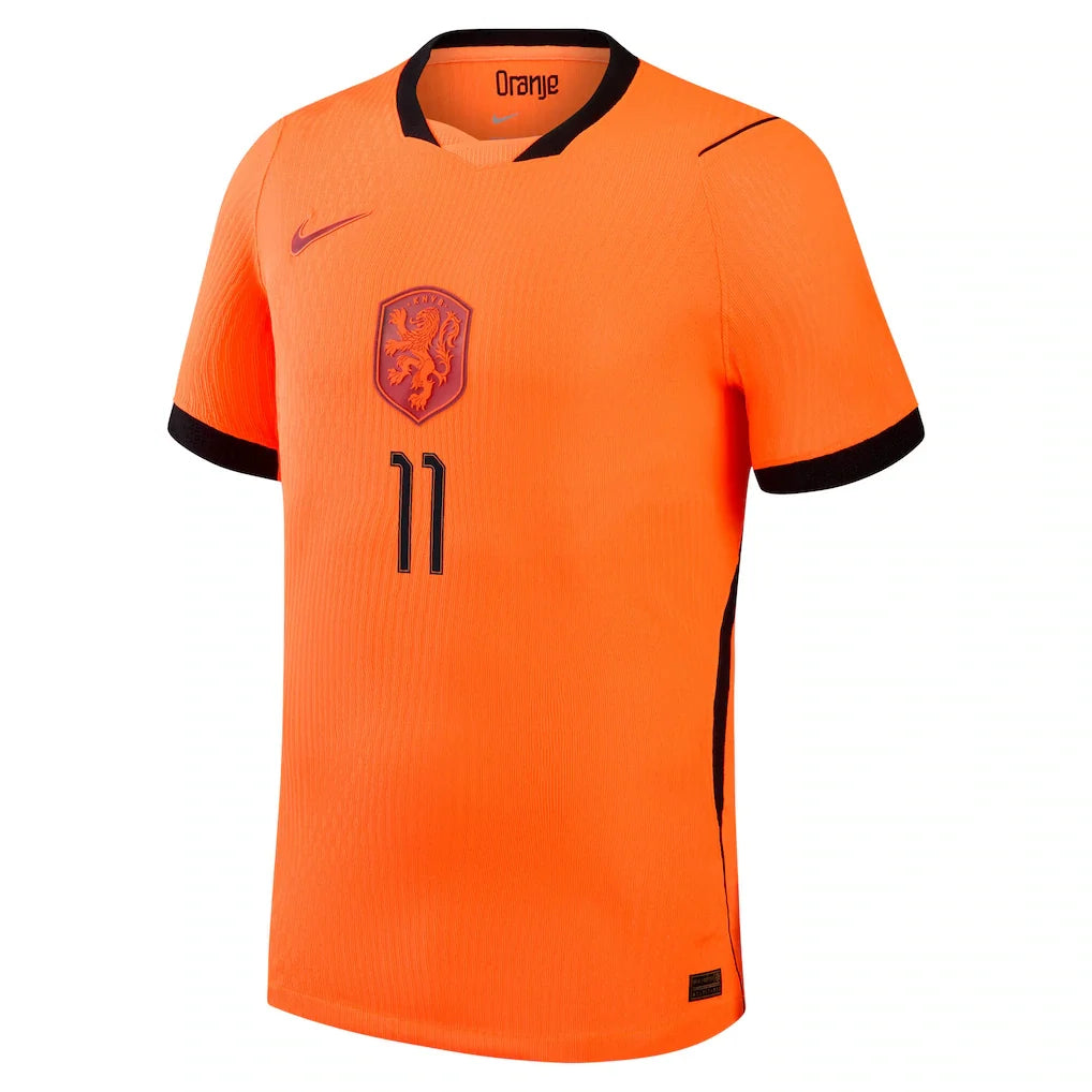 Cody Gakpo Netherlands National Team Nike 2026 Home Match Authentic Jersey - Orange
