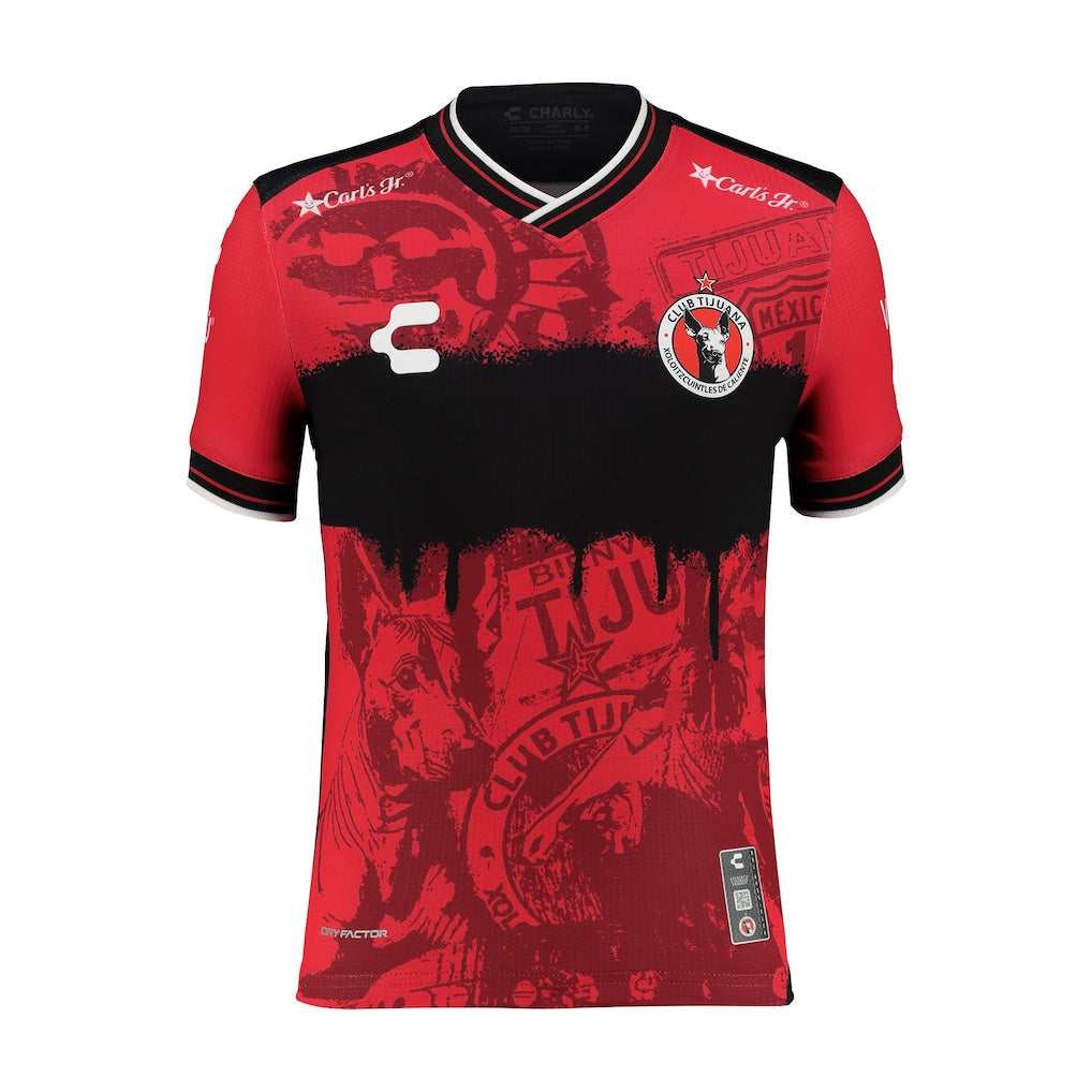 Club Tijuana Charly Youth 2025/26 Home Authentic Jersey - Red
