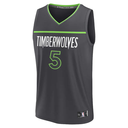 Anthony Edwards Minnesota Timberwolves Fanatics Fast Break Replica Player Jersey - Statement Edition - Anthracite