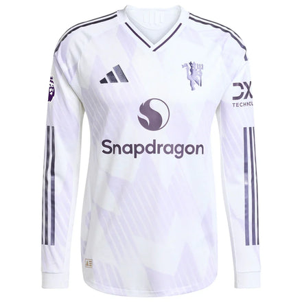 Amad Diallo Manchester United adidas 2025/26 Away Authentic Long Sleeve Player Jersey - White
