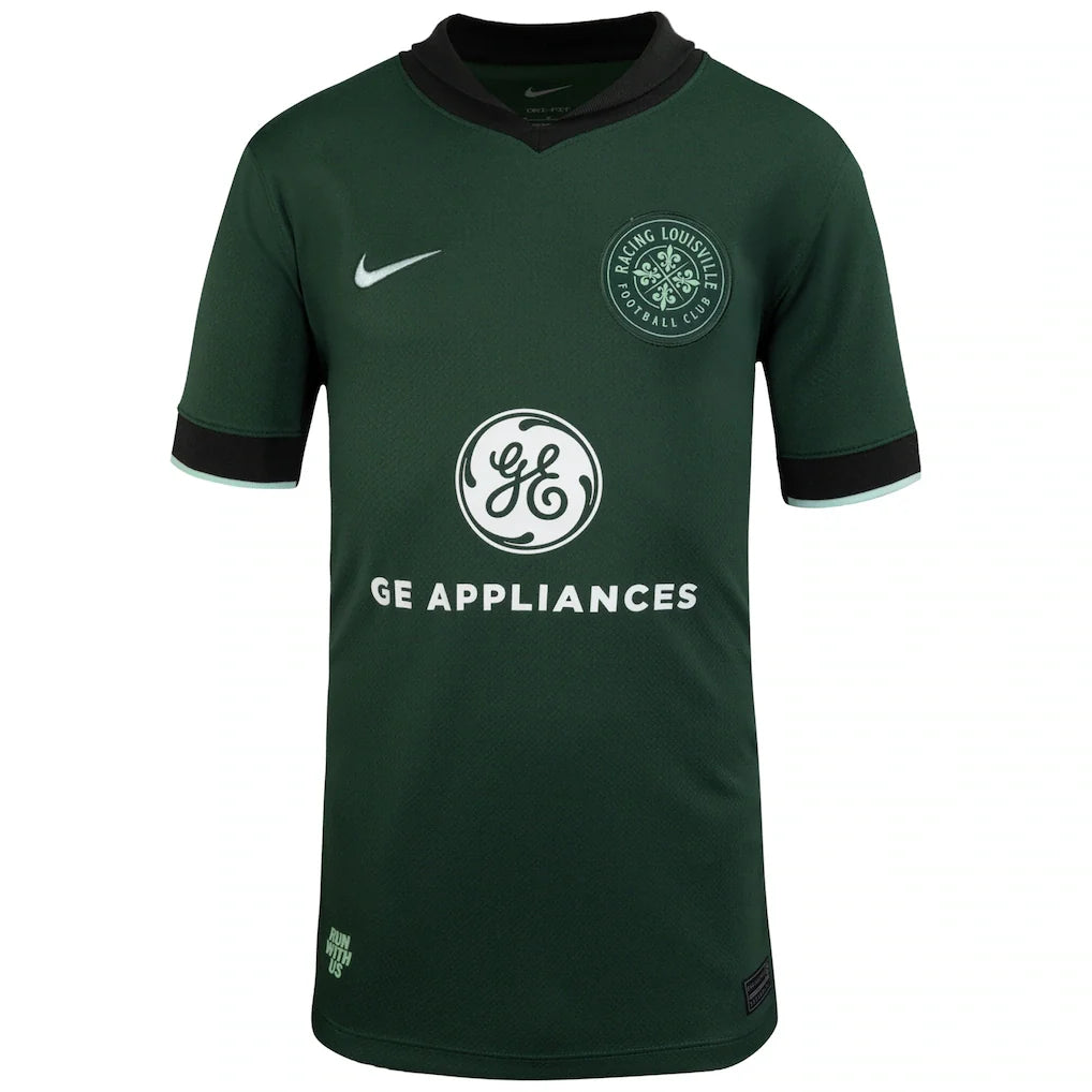 Racing Louisville FC Nike Youth 2025 The Roots Kit Stadium Replica Jersey - Forest Green