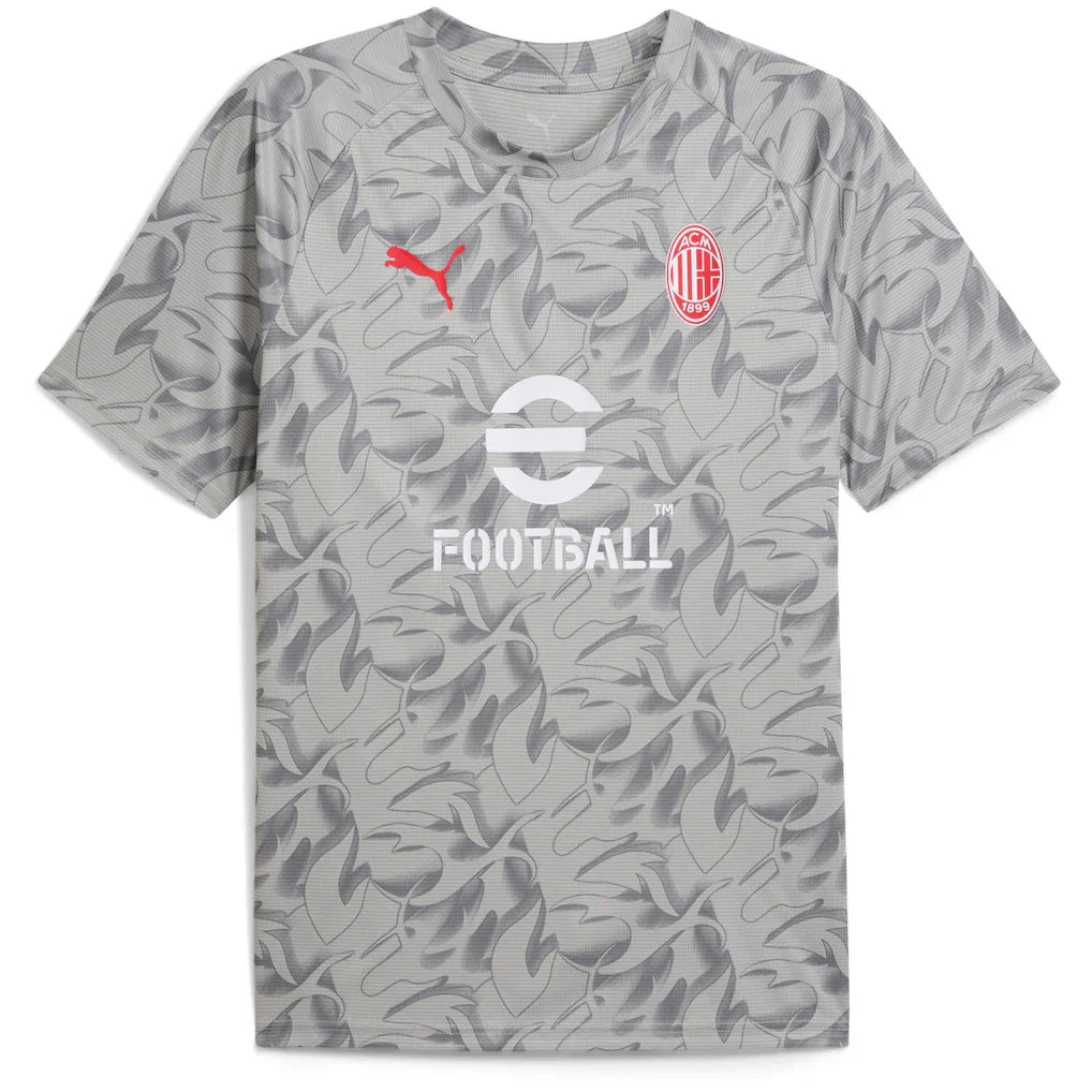 AC Milan Puma 2025/26 Pre-Match Training Jersey - Gray