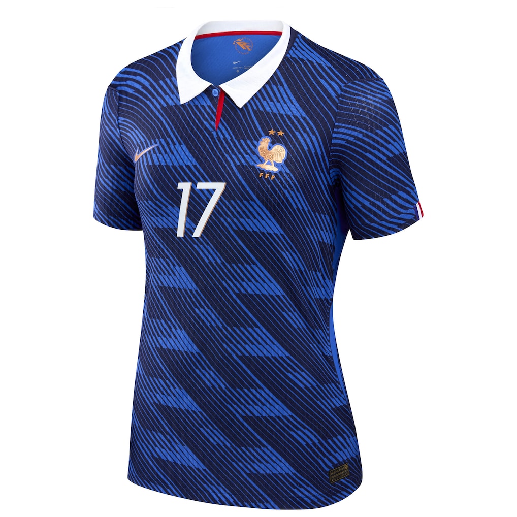 William Saliba France National Team Nike Women's 2026 Home Match Authentic Jersey - Blue
