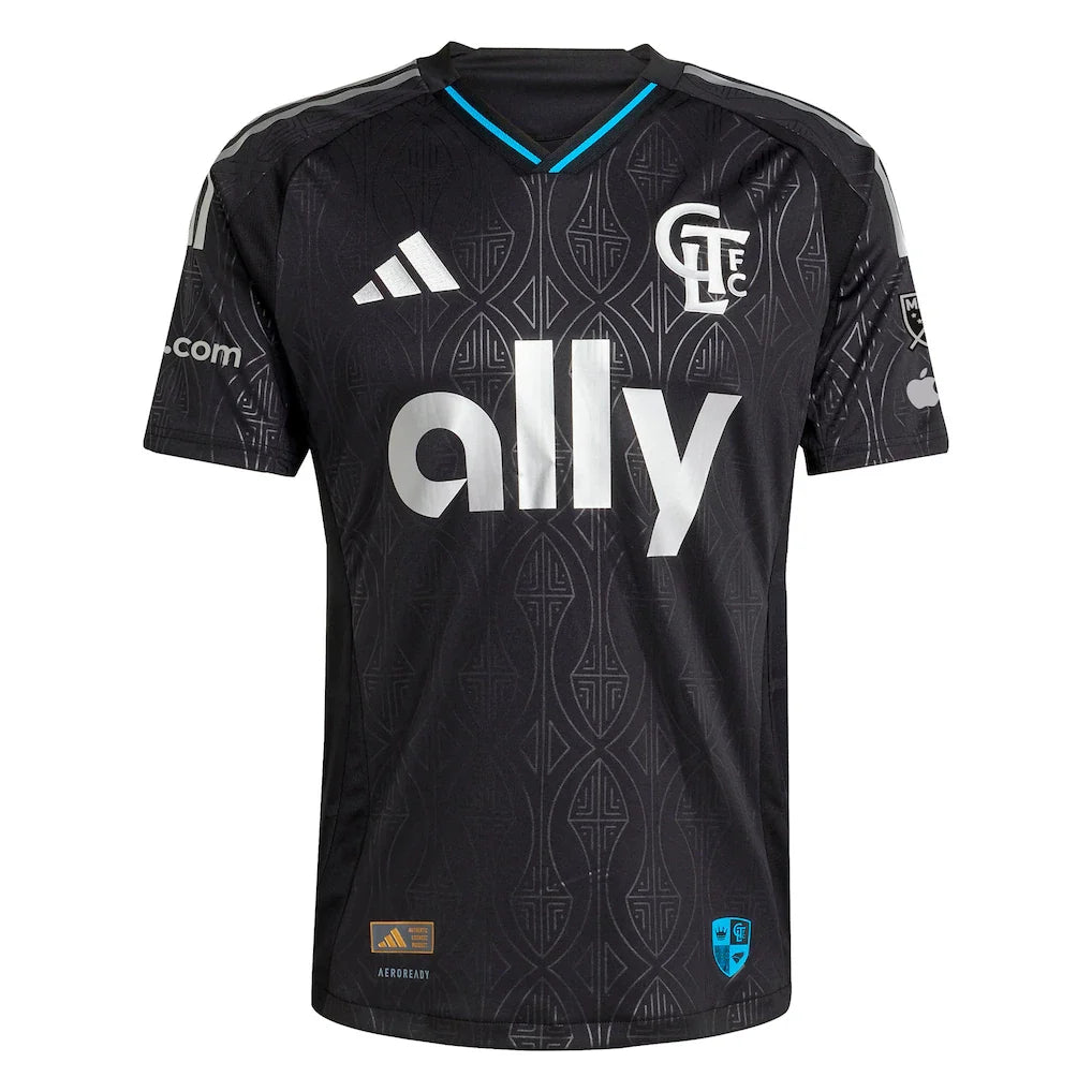 Kerwin Vargas Charlotte FC adidas 2025 Fortress Kit On-Field Authentic Jersey – Black
