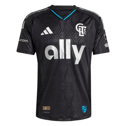 Kerwin Vargas Charlotte FC adidas 2025 Fortress Kit On-Field Authentic Jersey – Black