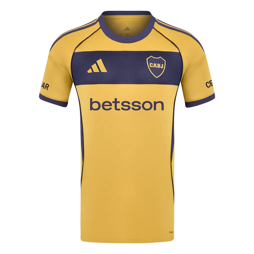 Boca Juniors adidas 2025/26 Away Replica Jersey - Yellow