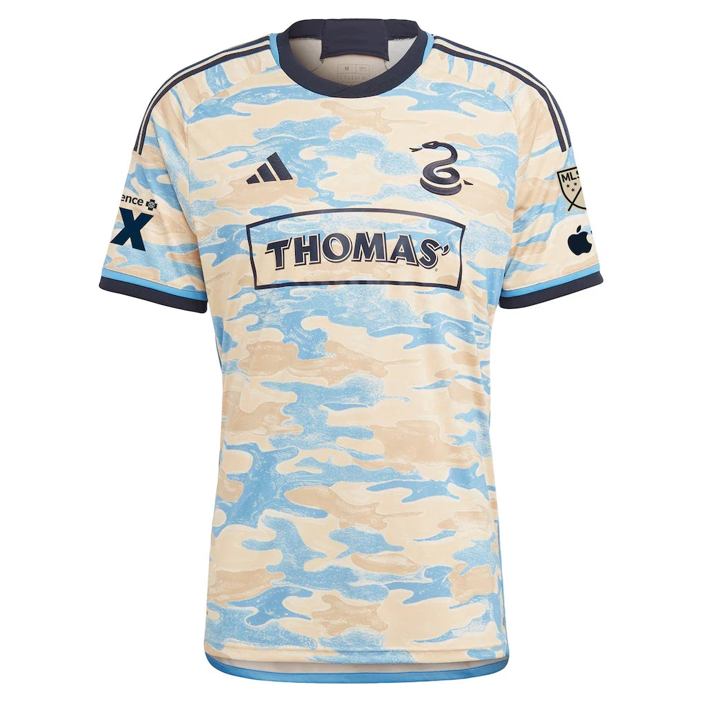 Jakob Glesnes Philadelphia Union adidas 2024 Authentic Secondary Player Jersey - Tan