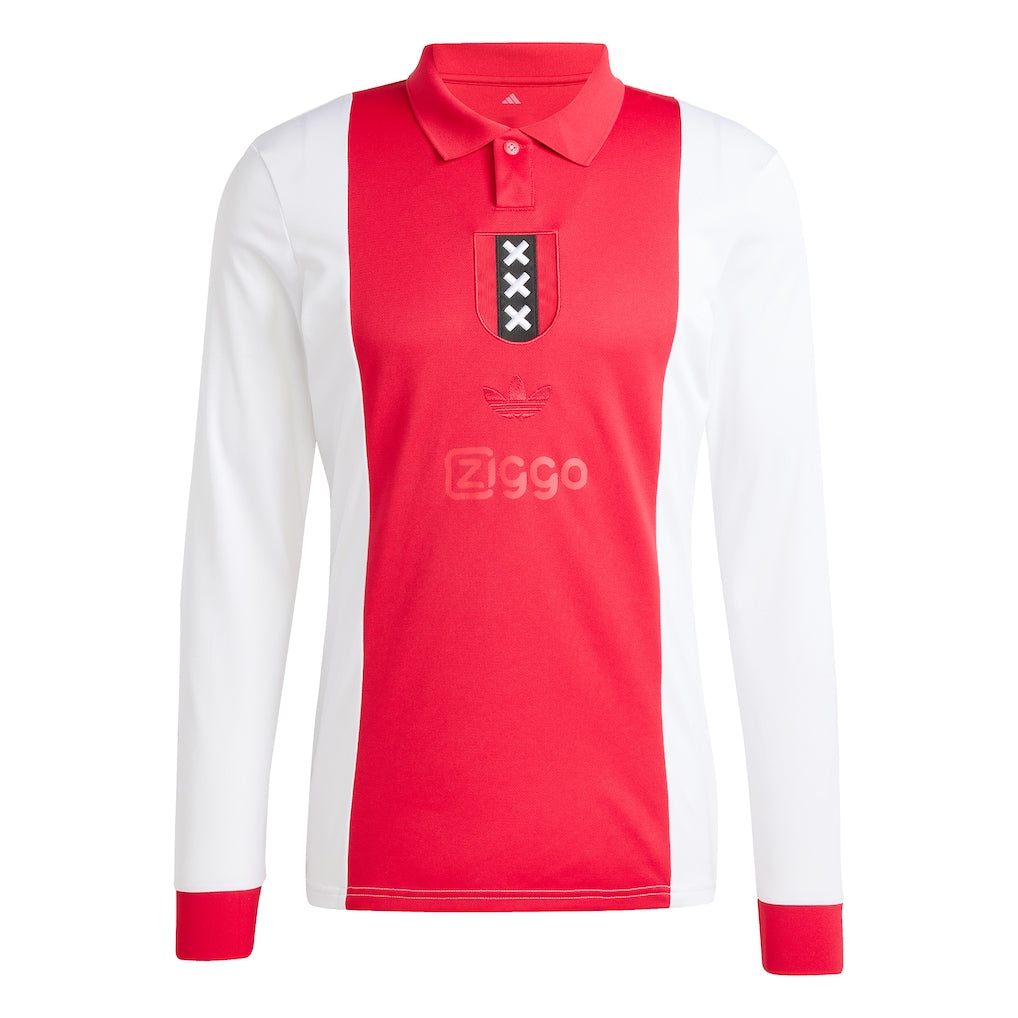 Ajax adidas Originals 125th Anniversary Replica Long Sleeve Jersey - White