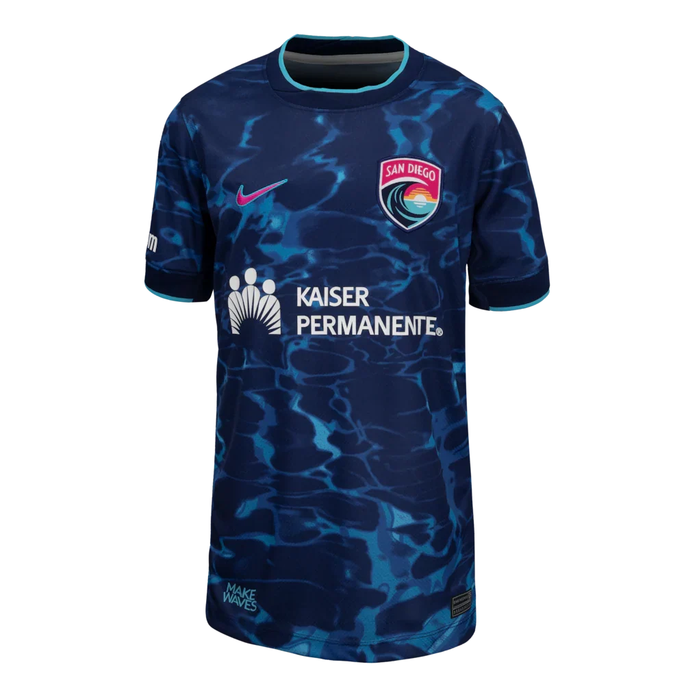 San Diego Wave FC Nike Youth 2026 Secondary Stadium Replica Jersey - Navy