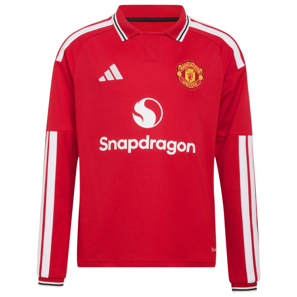 Bruno Fernandes Manchester United adidas Youth 2026/27 Home Replica Long Sleeve Jersey - Red