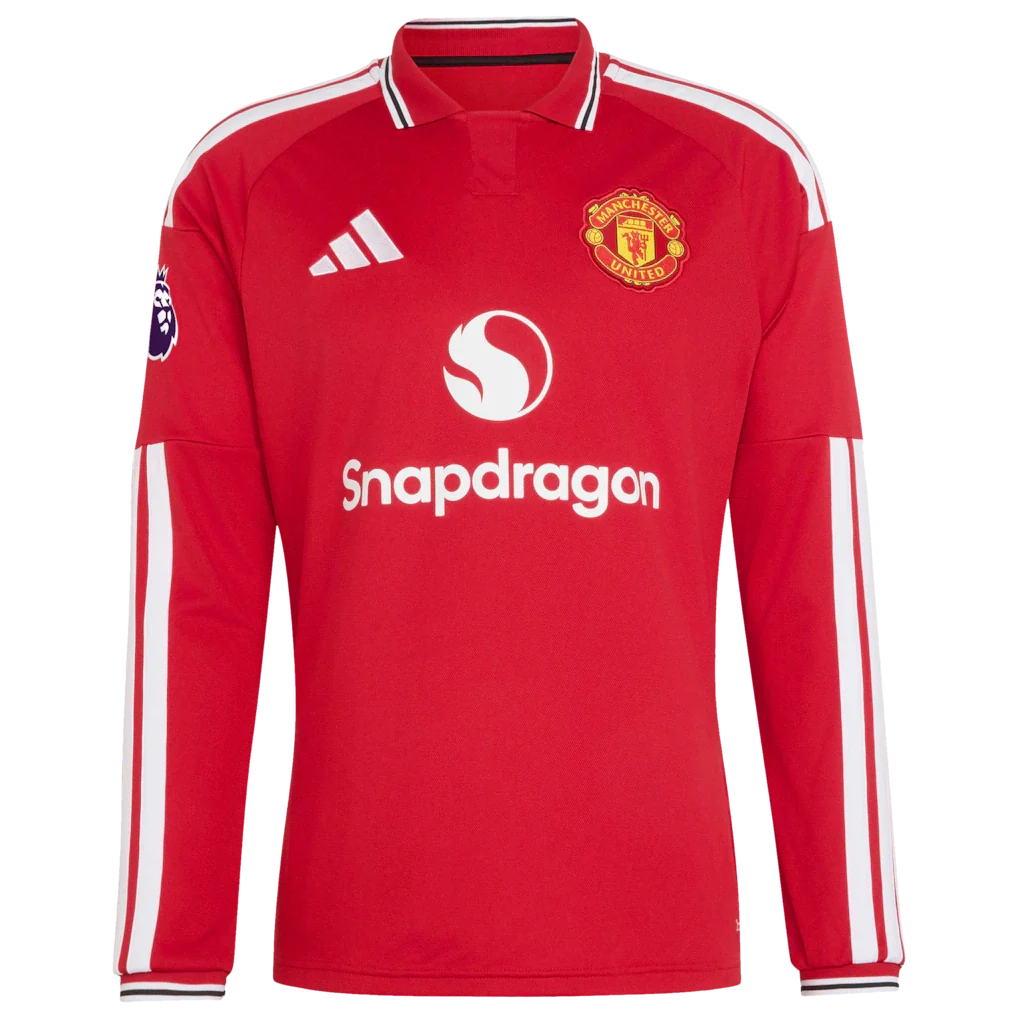 Manchester United adidas 2026/27 Home Authentic Long Sleeve Custom Jersey - Red