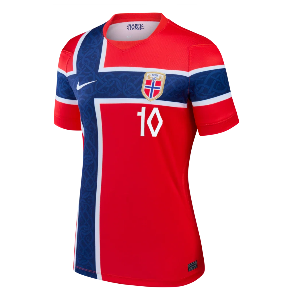 Martin Ødegaard Norway National Team Nike Women's 2026 Home Stadium Replica Jersey - Red