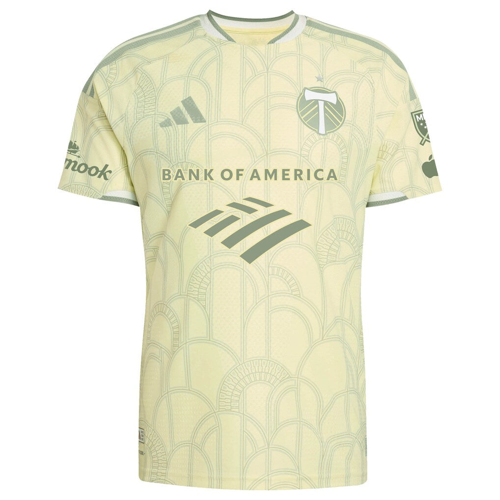 Diego Chara Portland Timbers adidas 2026 Civic Stadium Kit On-Field Authentic Patch Jersey - Yellow
