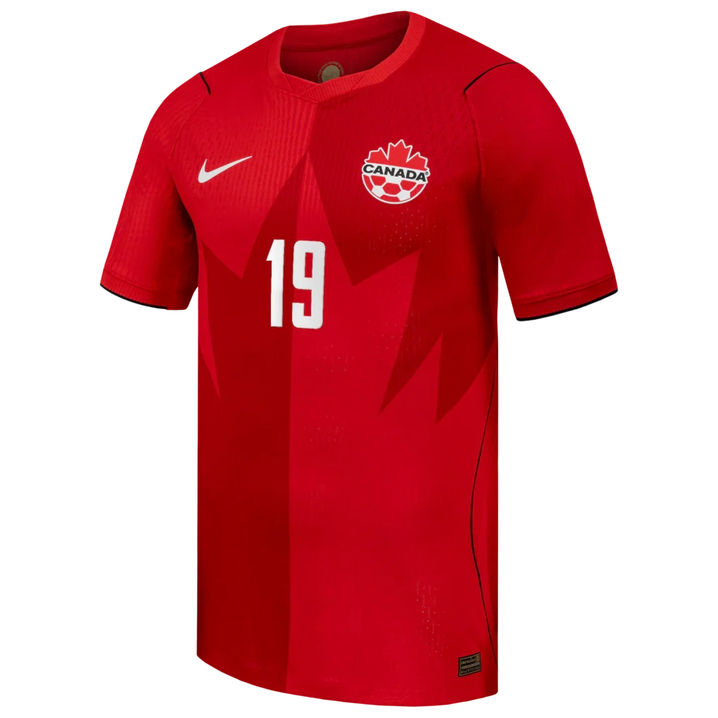 Alphonso Davies Canada Soccer Nike 2026 Home Match Authentic Jersey - Red