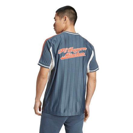 Bayern Munich adidas US Pack Full-Button Baseball Jersey - Gray