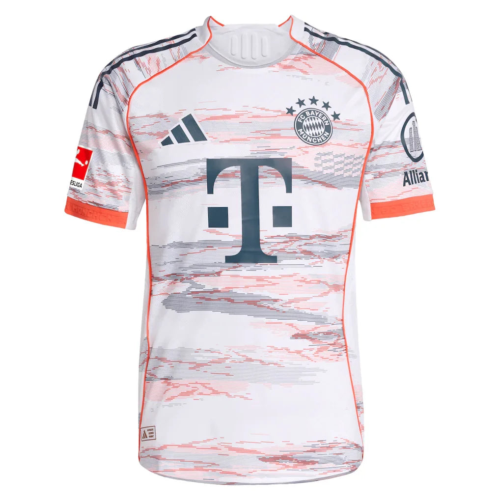 Bayern Munich adidas 2025/26 Away Authentic Custom Jersey - White