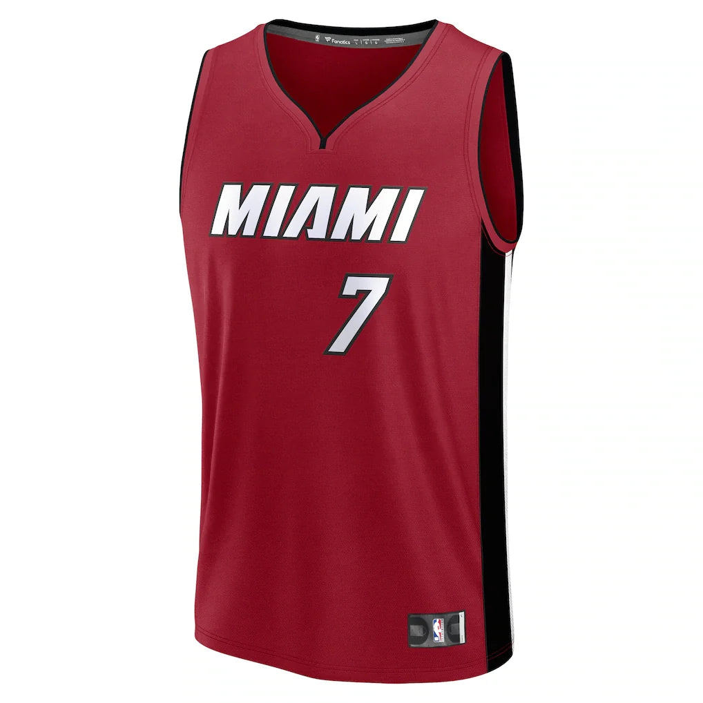 Kel'el Ware Miami Heat Fanatics Fast Break Player Jersey - Statement Edition - Red