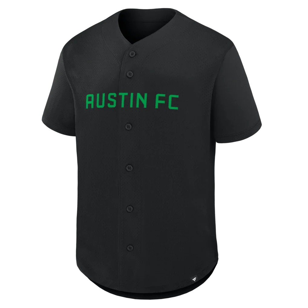 Austin FC Fanatics Maximum Intensity Button-Up Jersey  - Black