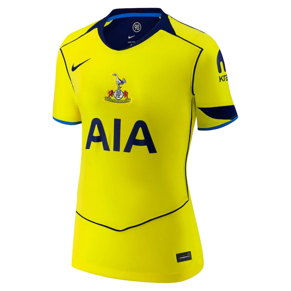 Tottenham Hotspur Nike Women's 2025/26 Third Replica Custom Jersey - Yellow
