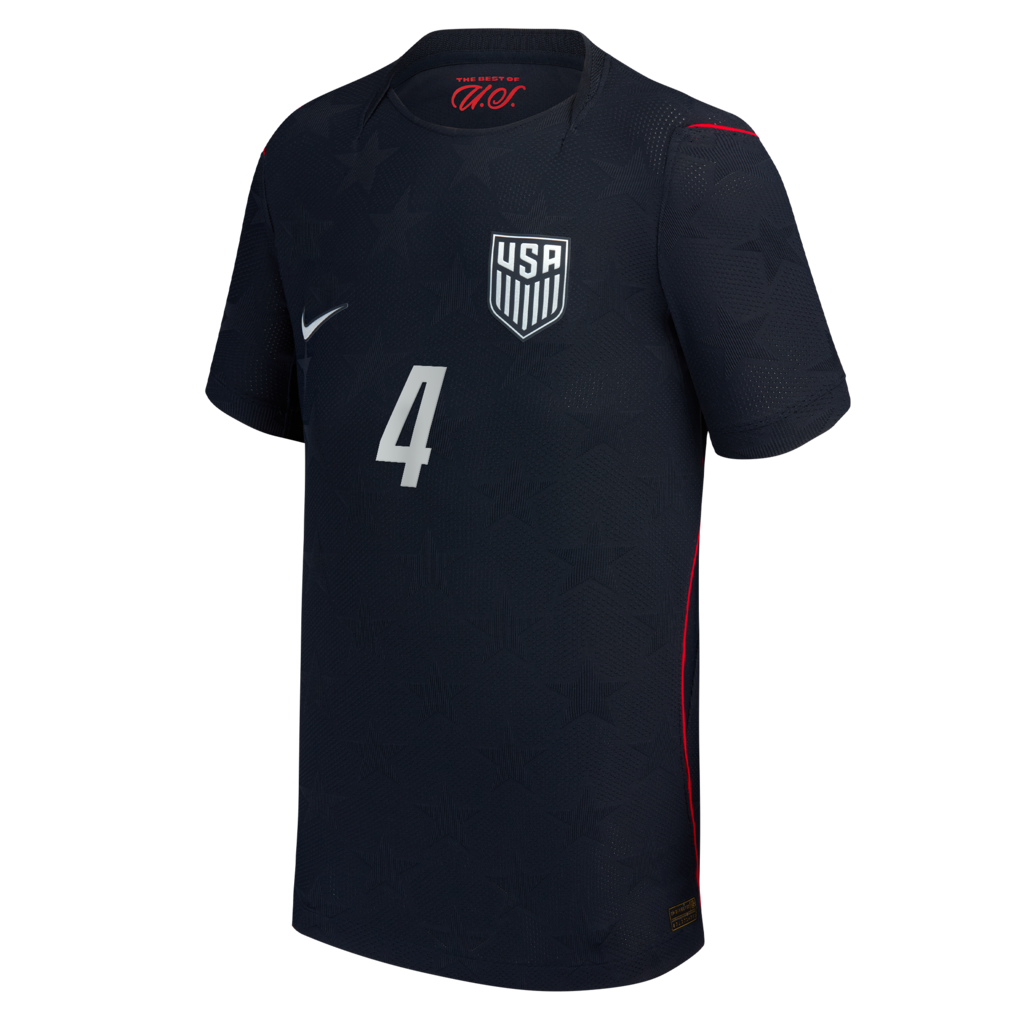 Tyler Adams USMNT Nike Youth 2026 Away Match Authentic Jersey - Blue