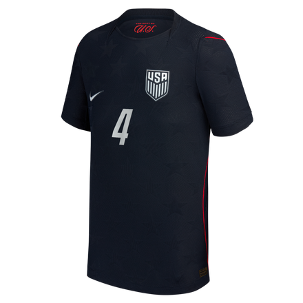 Tyler Adams USMNT Nike Youth 2026 Away Match Authentic Jersey - Blue