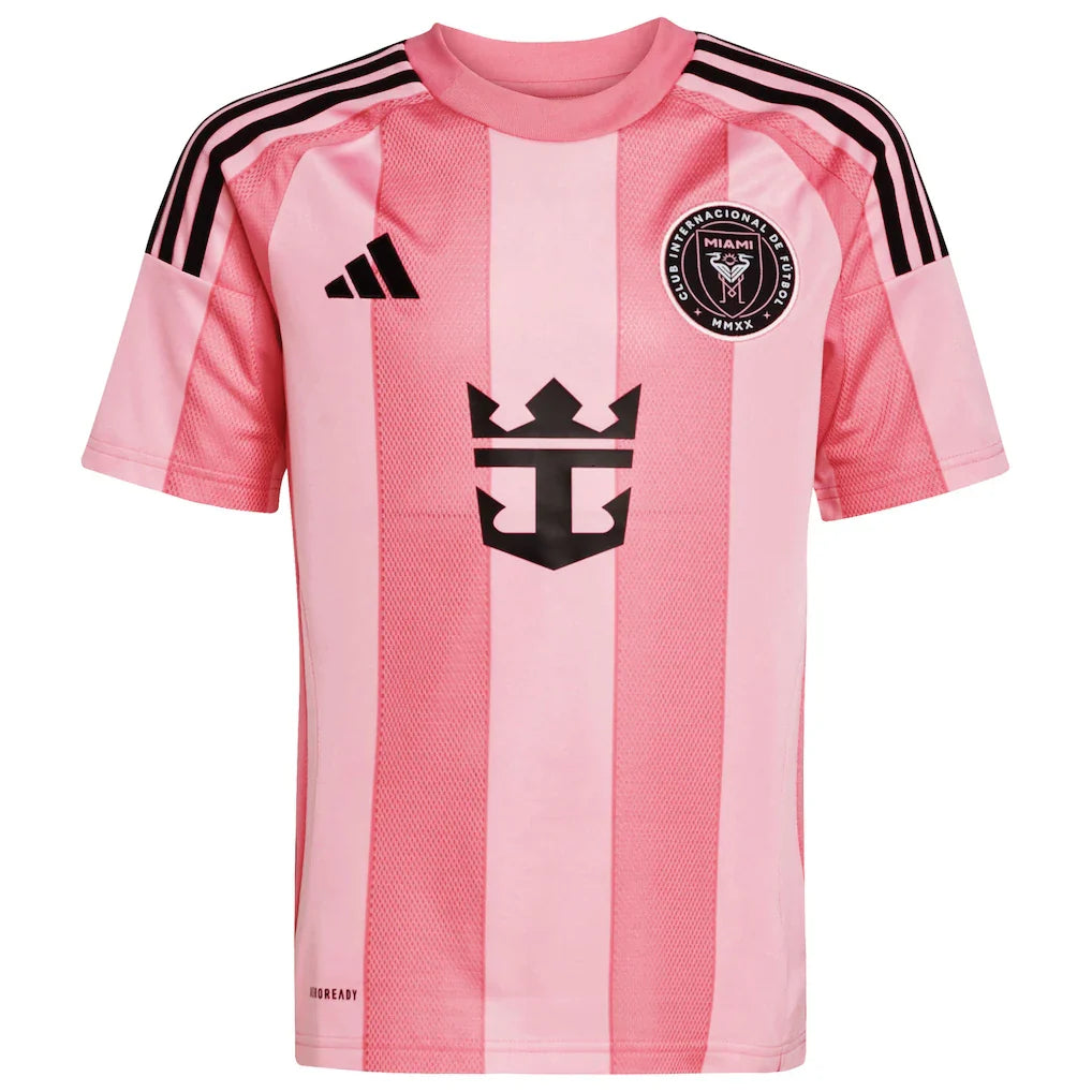 Rodrigo De Paul Inter Miami CF adidas Youth 2025 Euforia Replica Player Jersey - Light Pink