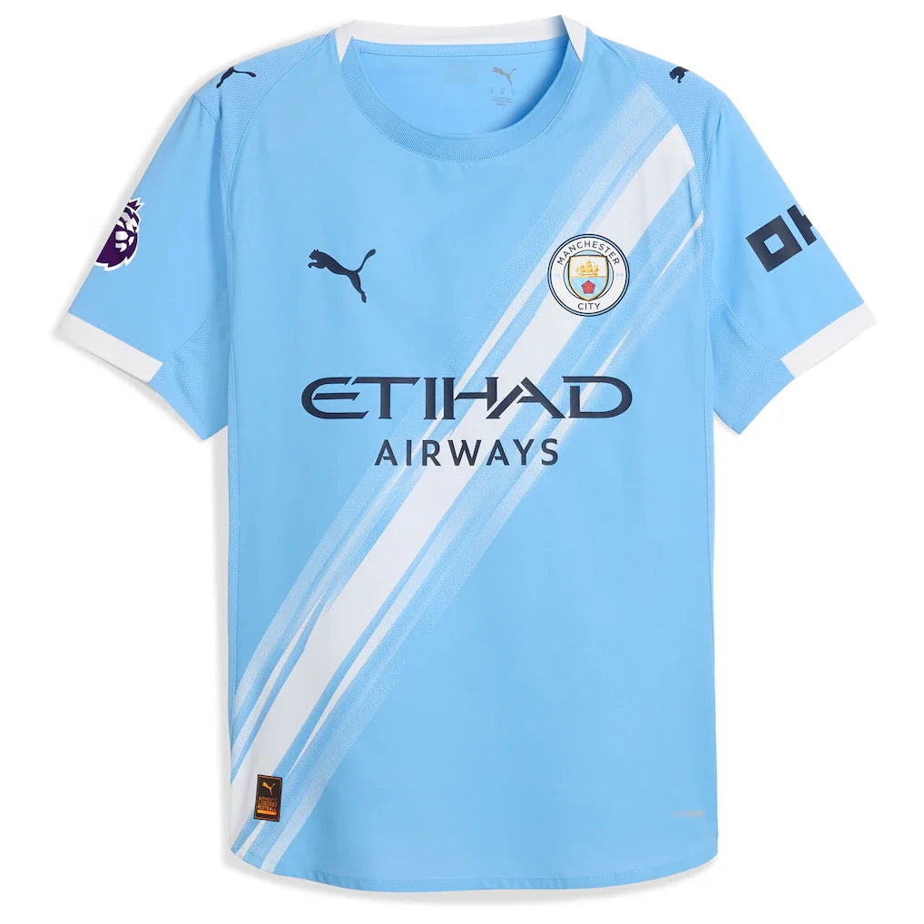 Manchester City Puma 2025/26 Home Authentic Custom Jersey - Sky Blue