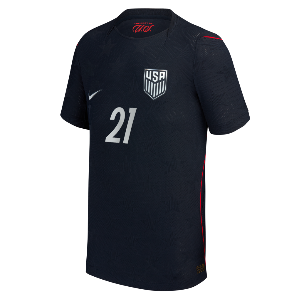 Timothy Weah USMNT Nike Youth 2026 Away Match Authentic Jersey - Blue