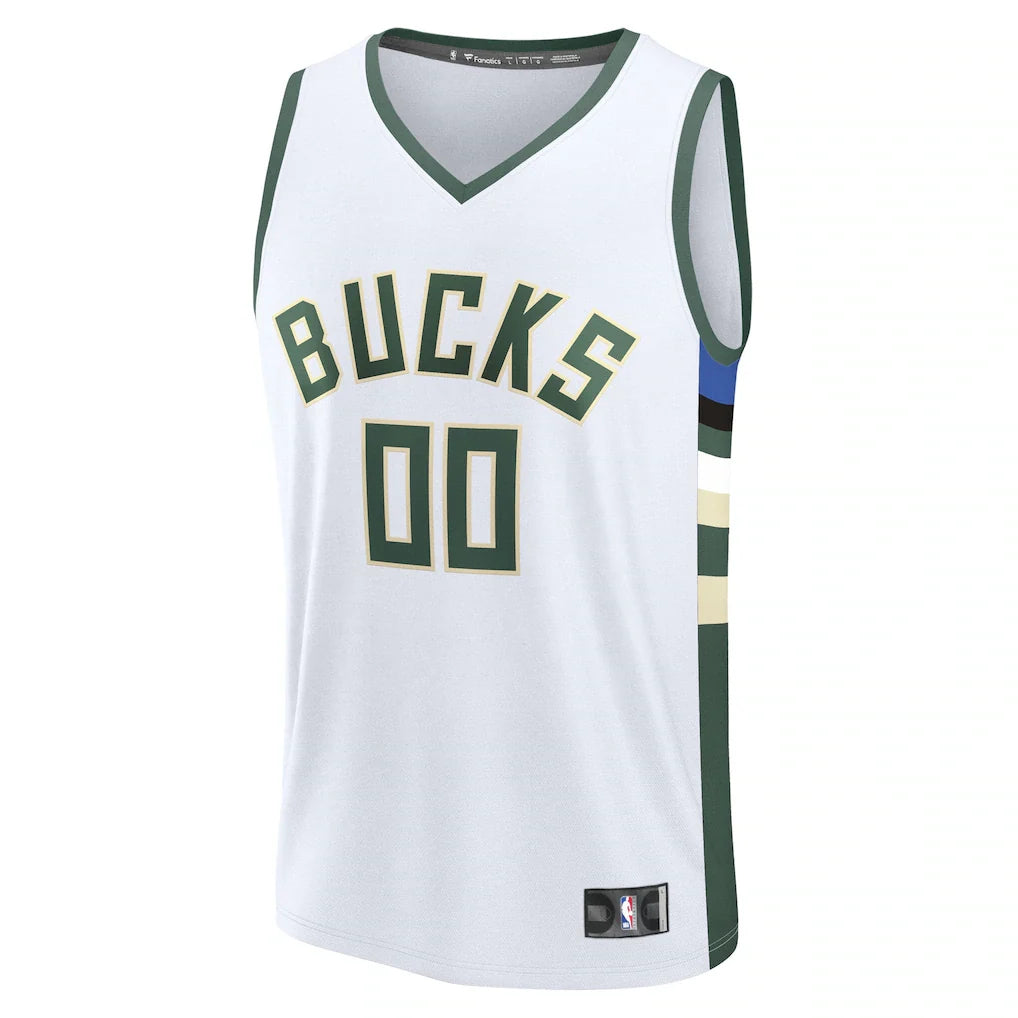 Milwaukee Bucks Fanatics Fast Break Custom Jersey - Association Edition - White