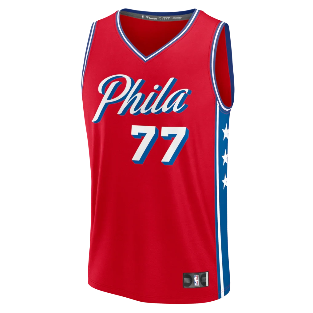 VJ Edgecombe Philadelphia 76ers Fanatics Fast Break Replica Player Jersey - Statement Edition - Red
