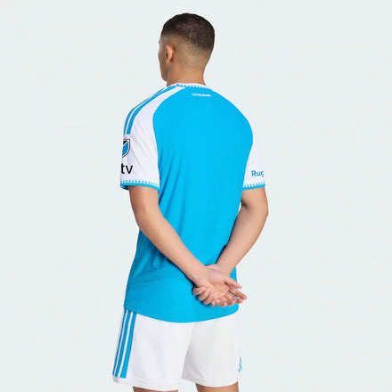 Charlotte FC adidas 2026 Carolina Kit: Crowns Up On-Field Authentic Patch Jersey - Blue
