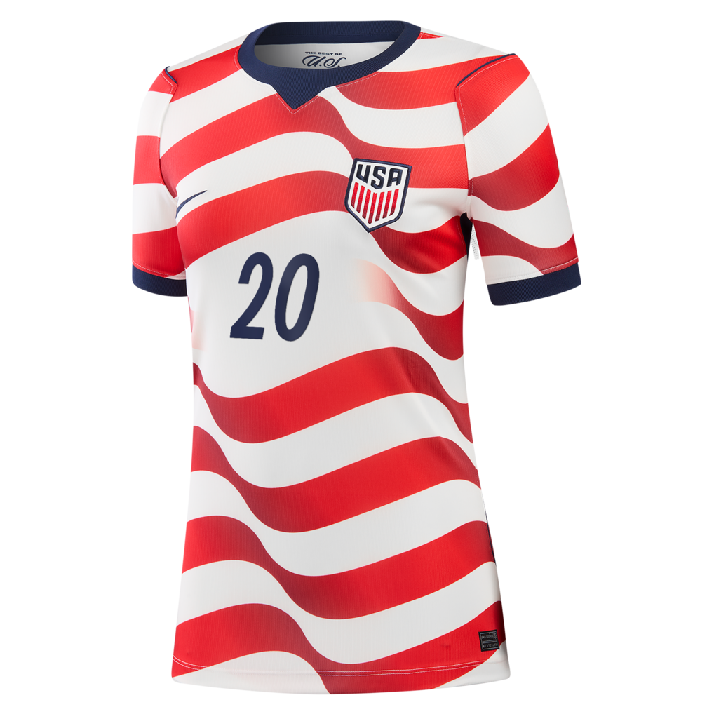 Folarin Balogun USMNT Nike Women's 2026 Home Stadium Replica Jersey - White
