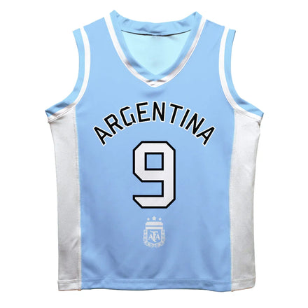 Julián Álvarez Argentina National Team Vive La Fete Mesh Basketball Jersey - Light Blue