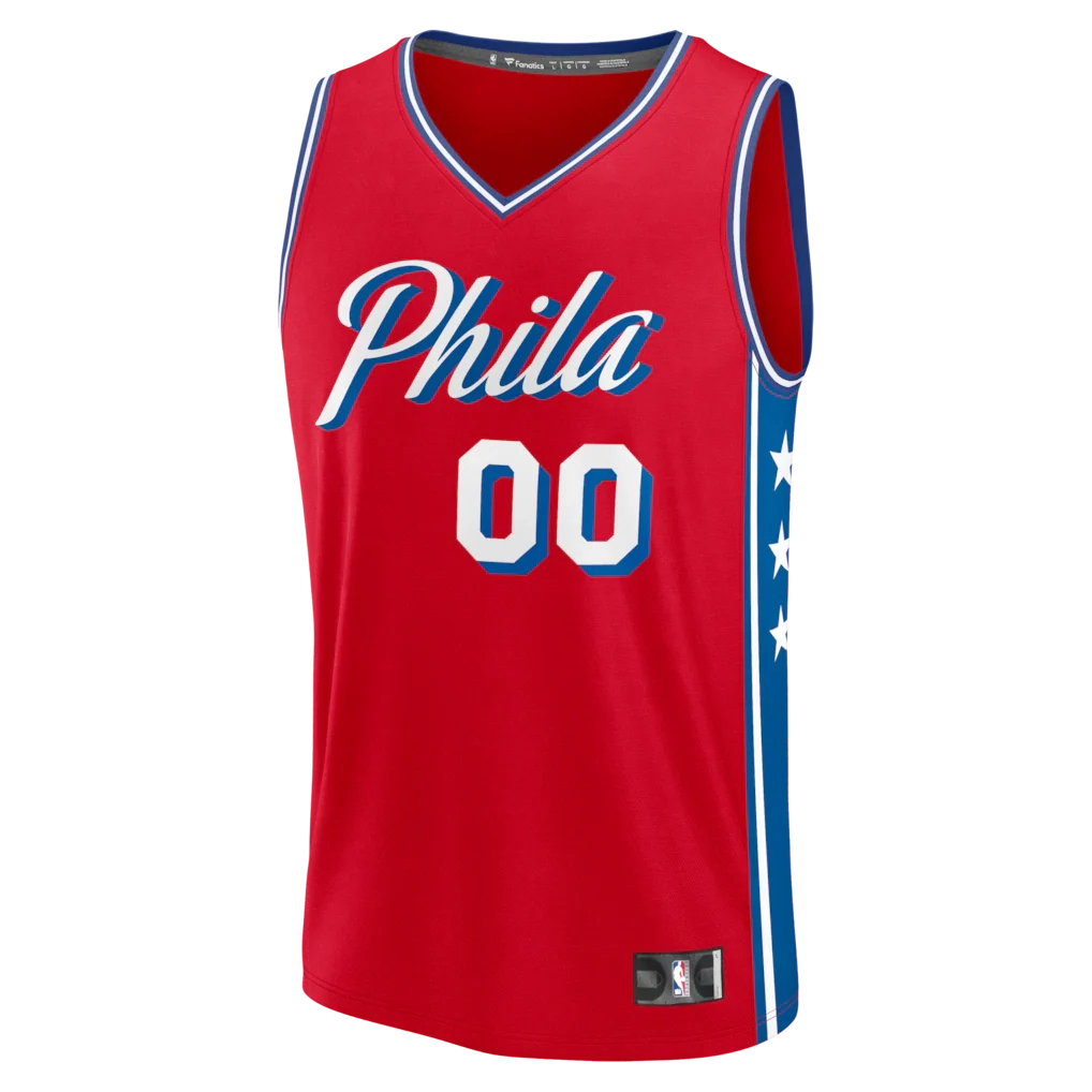 Philadelphia 76ers Fanatics Fast Break Custom Jersey - Icon Edition - Red