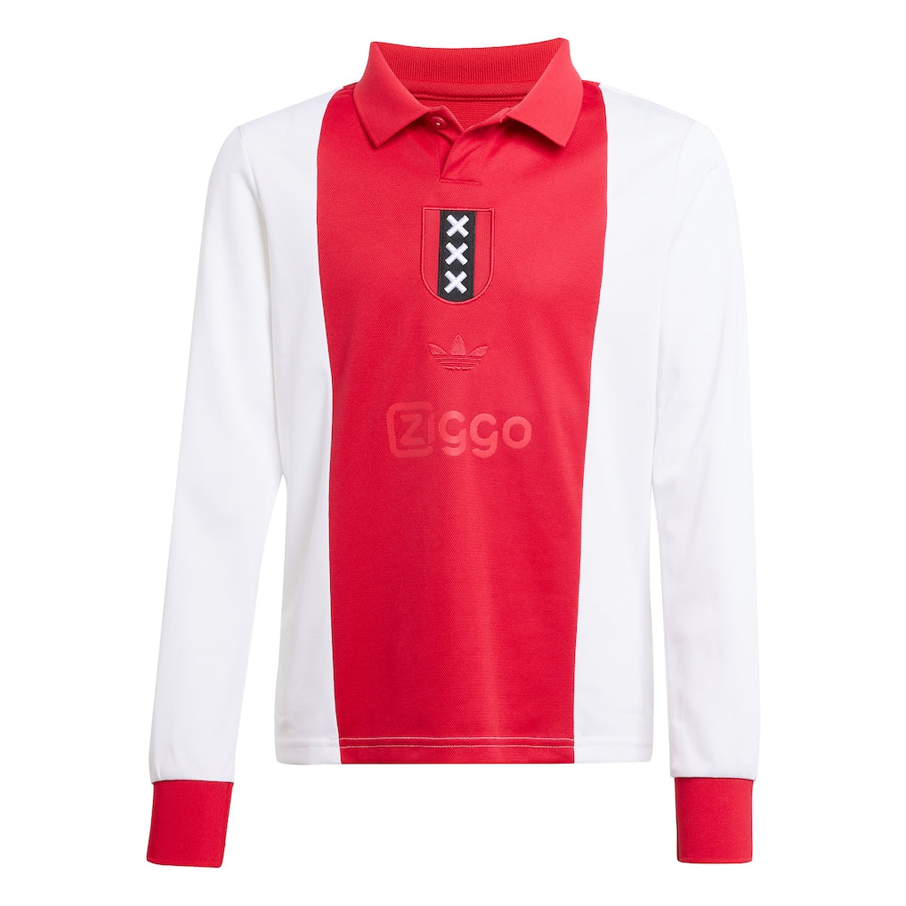 Ajax adidas Originals Youth 125th Anniversary Replica Long Sleeve Jersey - White