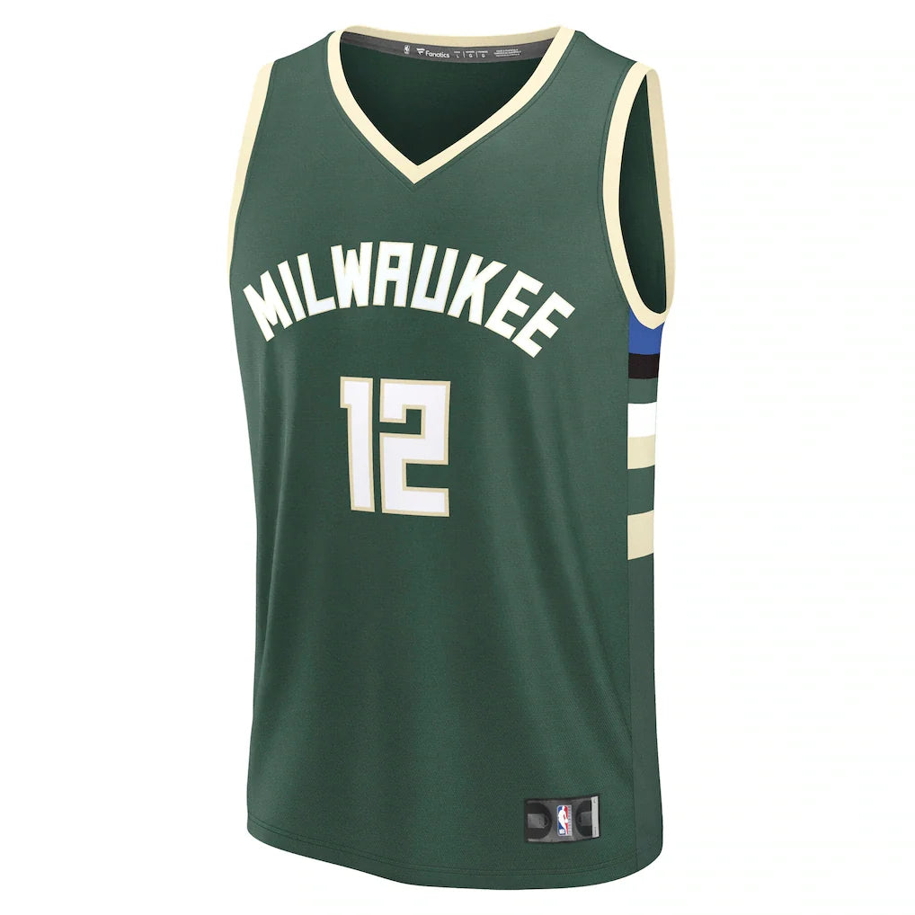 Taurean Prince Milwaukee Bucks Fanatics Fast Break Replica Player Jersey - Icon Edition - Hunter Green