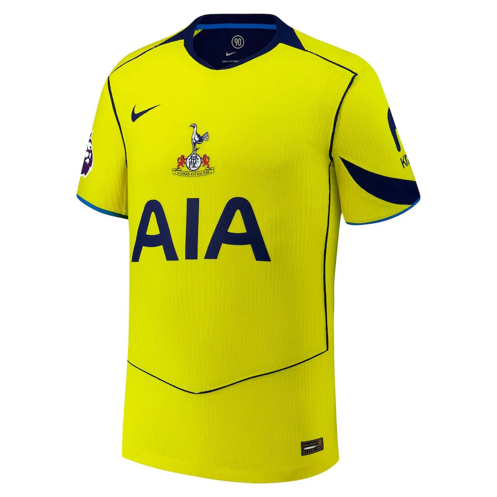 Tottenham Hotspur Nike 2025/26 Third Authentic Jersey with Patch - Yellow