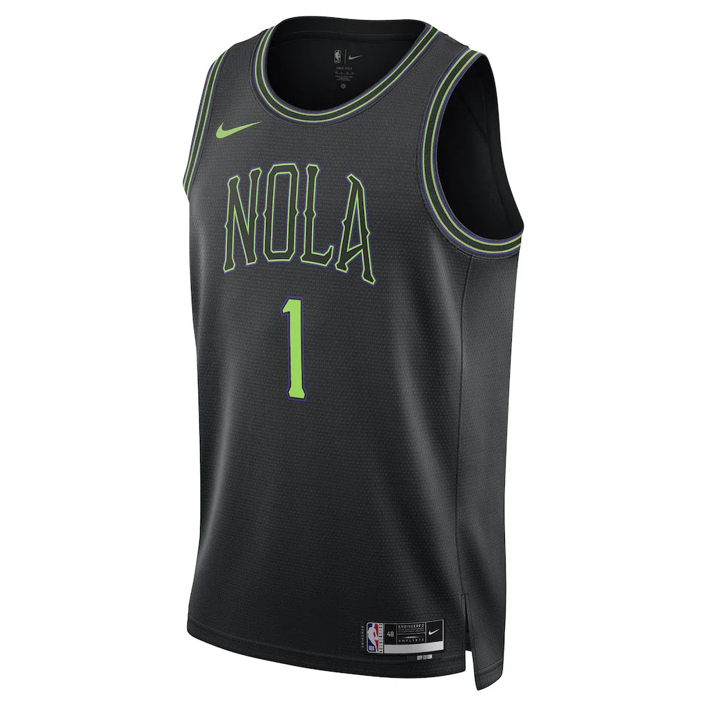 Zion Williamson New Orleans Pelicans Nike Unisex 2025/26 Swingman Jersey - Black - City Edition