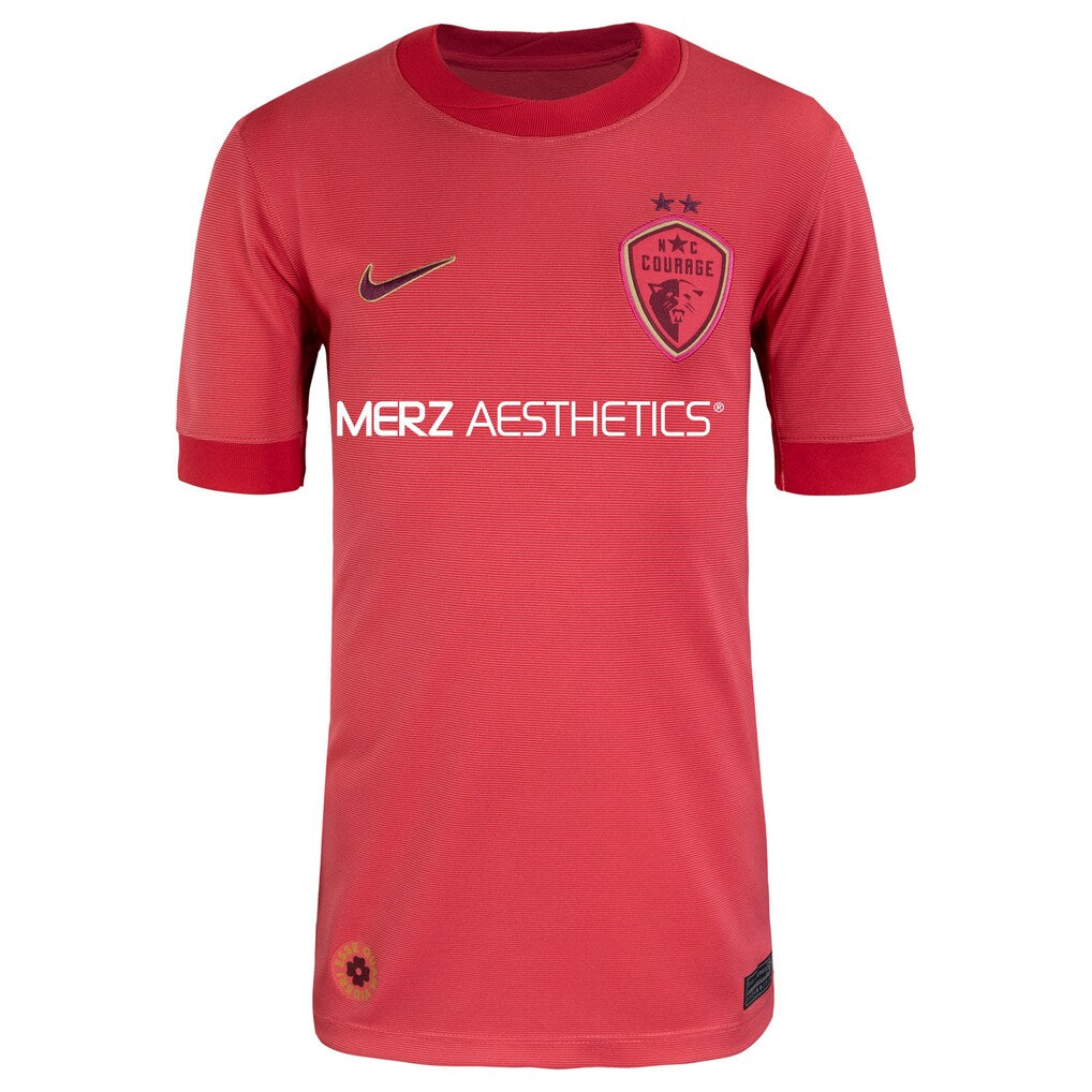North Carolina Courage Nike Youth 2025 The Believe Kit Stadium Replica Jersey - Scarlet