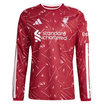 Liverpool adidas 2026/27 Home Replica Long Sleeve Custom Jersey - Red
