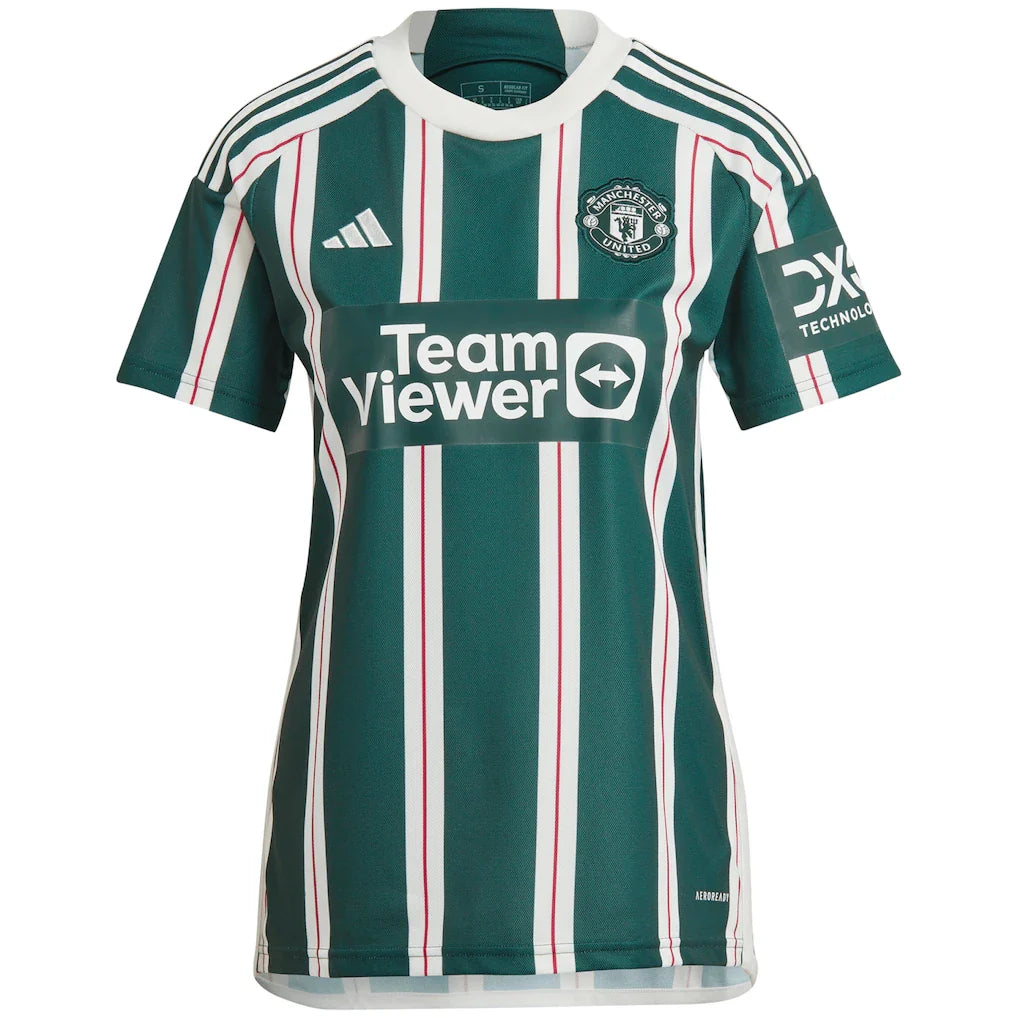 Kobbie Mainoo Manchester United adidas Women's 2023/24 Away Replica Player Jersey - Green