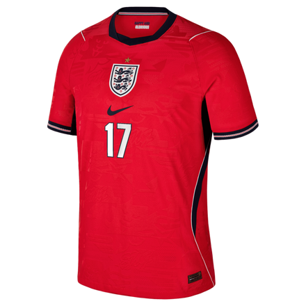 Phil Foden England National Team Nike 2026 Away Match Authentic Jersey - Red